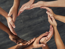 hands form circle